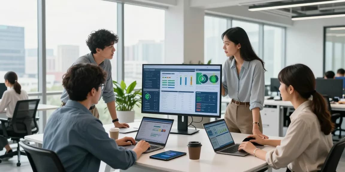 kolaborasi inovatif di kantor modern martil4d dengan data analitik dan desain proyek