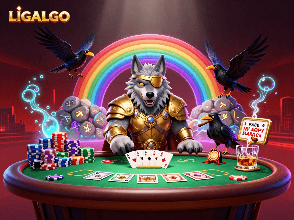 LIGALGO showcases vibrant slot gaming and thrilling casino elements in an immersive 3D illustration.