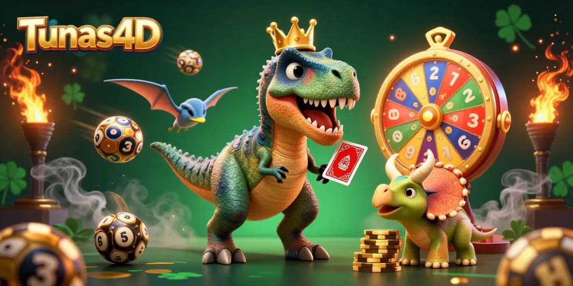 Tunas4D menampilkan bola togel berwarna-warni dan mesin undian yang menghibur para pemain.