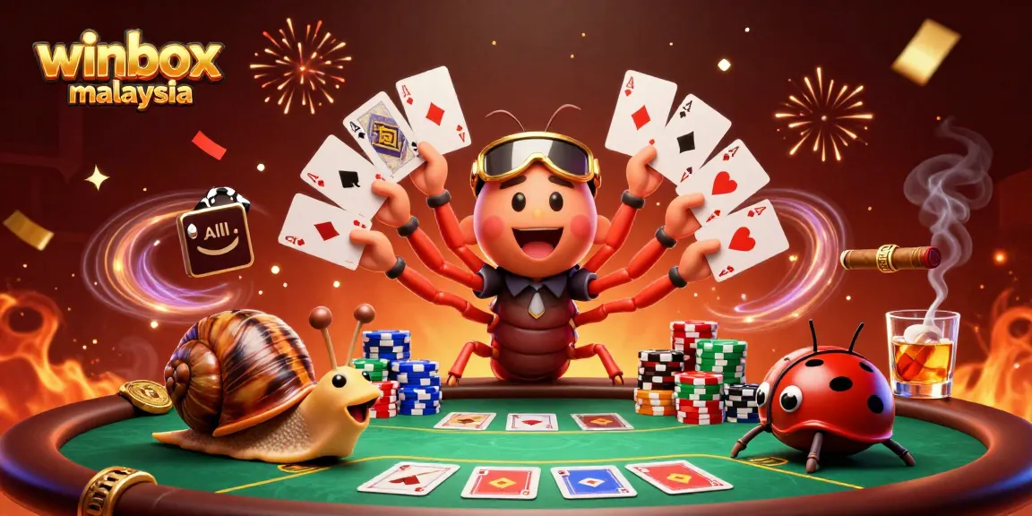 Experience thrilling gaming with winbox malaysia as a colorful dealer orchestrates excitement at the casino.
