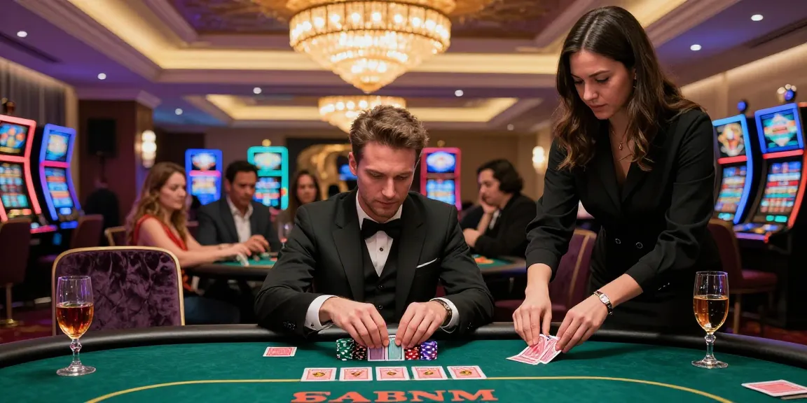 Link LUXURY777 di meja poker mewah dengan pemain fokus dan suasana kasino yang elegan.