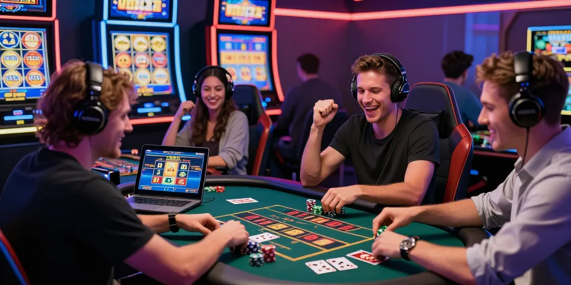 Pengalaman bermain Situs LUXURY777 dengan pemain merayakan kemenangan di kasino online.