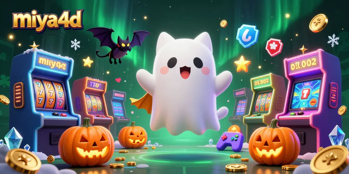 Miya4d brings a thrilling experience in this fun-filled haunted casino illustration filled with engaging slot games.
