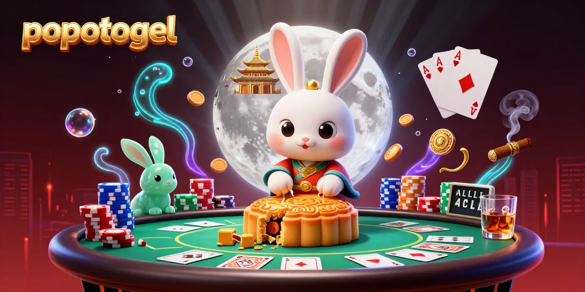 Permainan popotogel yang menarik dengan chip poker dan permainan yang penuh warna.