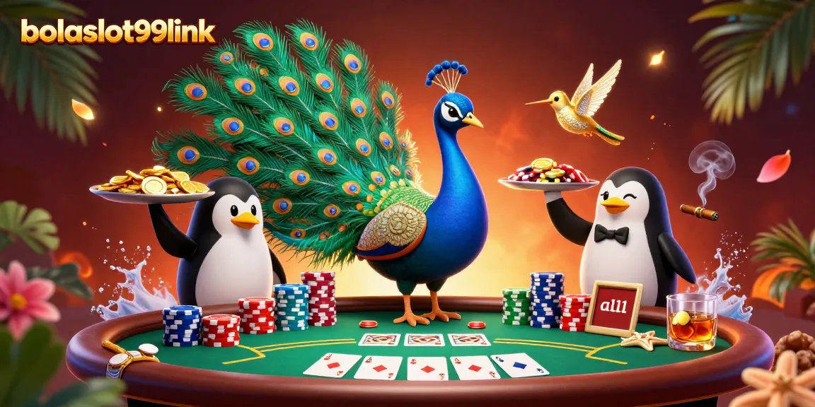 Experience the excitement of bolaslot99link with high-stakes poker action in a vibrant scene.