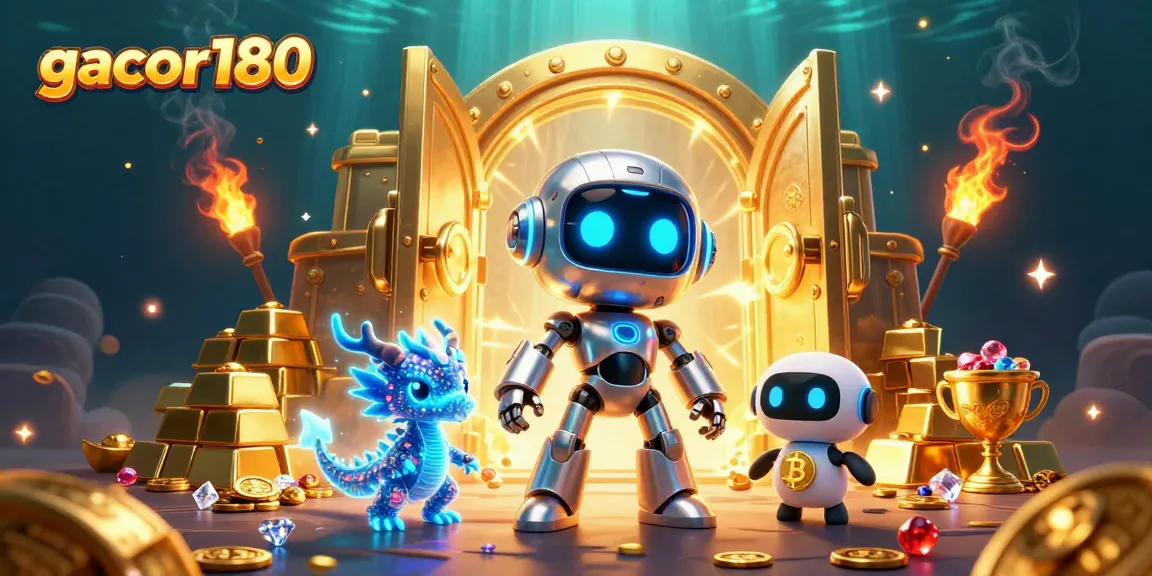 Gacor180: Rasakan keseruan bermain kasino dengan robot cyberpunk dan harta karun berkilau.