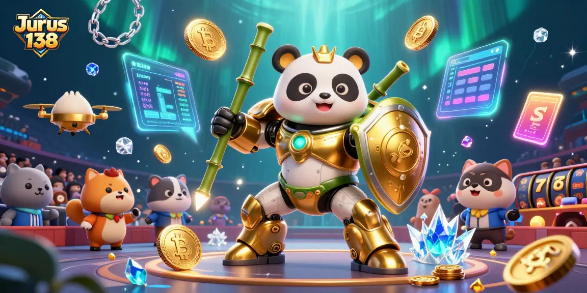 Engage with Jurus 138 by spinning the reels alongside golden panda warriors in a dynamic casino showdown.