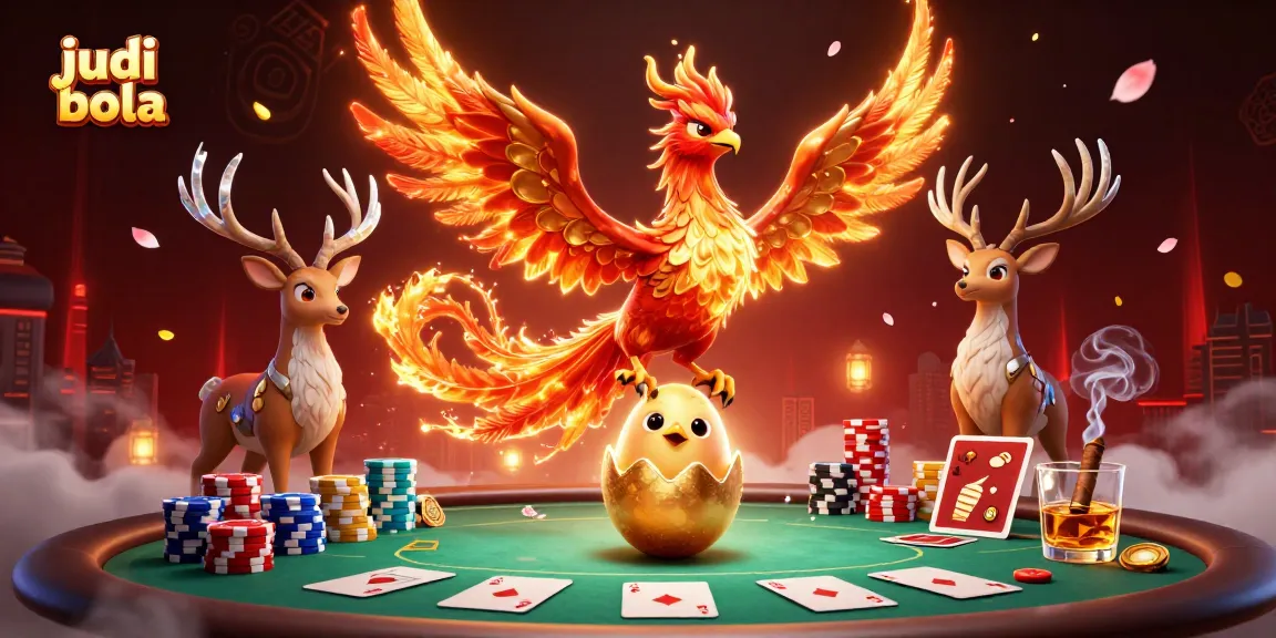 Experience judi bola excitement with our dynamic 3D casino scene full of action and vibrant characters.