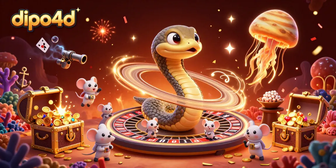 Experience thrilling bets on dipo4d with vibrant casino elements in a neon cosmic scene.