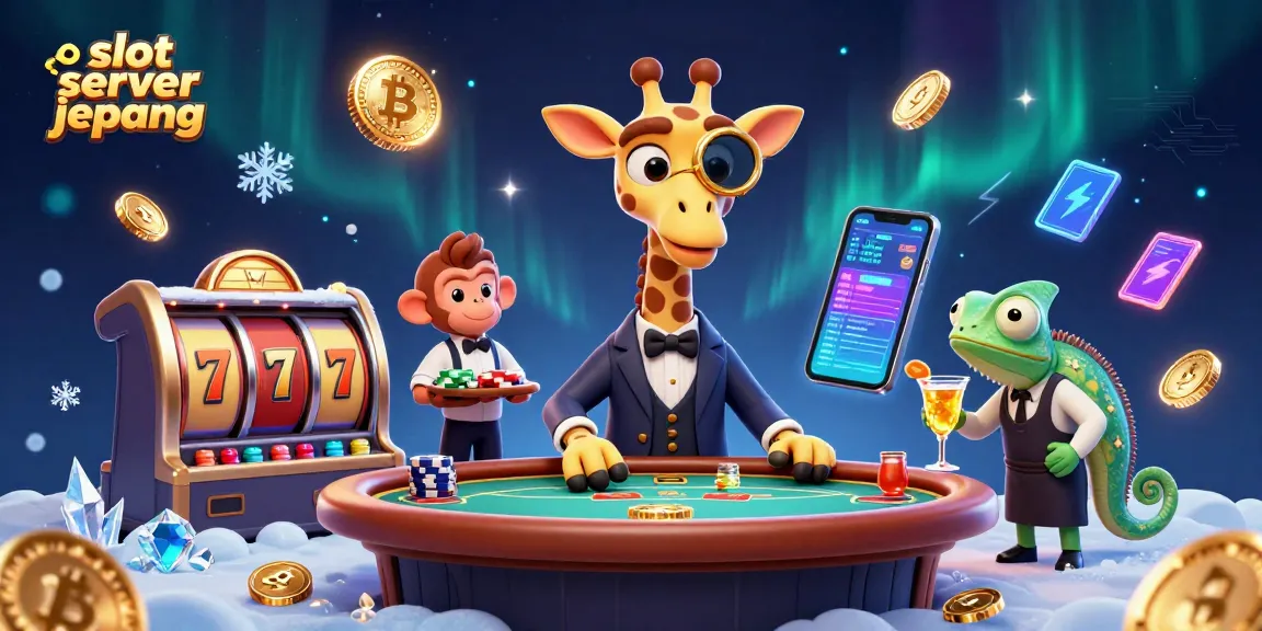 Spin the reels in a vibrant slot server jepang scene, featuring golden coins and vibrant characters.