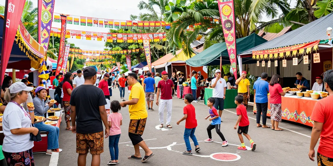 Acara komunitas meriah di Leci123, masyarakat Indonesia merayakan budaya dengan festival jalanan yang penuh warna.